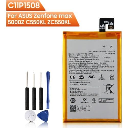 Agaring Original Replacement Phone Battery C11P1508 For ASUS Zenfone max 5000Z C550KL ZC550KL Z010AD Z010DD Z010D Z010DA 5000mAh