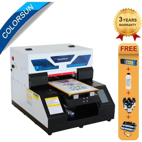 Colorsun Automatic A4 UV printer L805 with ink Touch screen A4 Phone case metal glass wood UV flatbed printer bottle printer