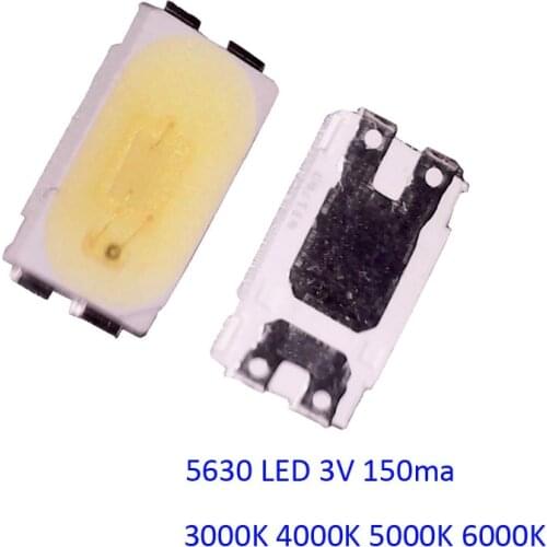 Really 0.5W 5630 LED 100Pcs Chip 5000K 3000K 3.0-3.4V 150ma Biggest LED Chip Fast Delivery
