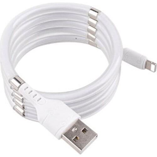 Fast 2.4A Rope Cable Magic Cable For iOS Automatically Retractable Storage Charging for Samaung Smartphone Tablet Type-c