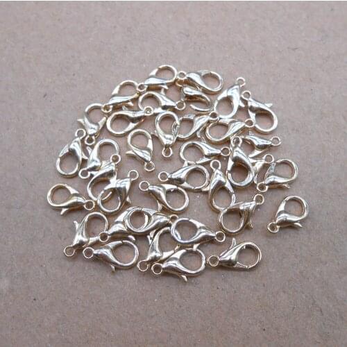 12*6mm 200pcs/lot Fashion Jewelry Findings,Red copper/gold lobster clasp Hooks for necklace&bracelet chain