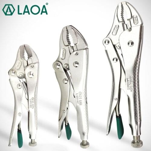 LAOA Locking Pliers 5inch 7inch 10inch Water Pipe Wrench Cr-Mo Material Round Tongs Plier