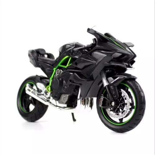 Maisto Kawasaki H2R simulation alloy motorcycle DIY model assembly Kawasaki car model ornaments childrens birthday gift