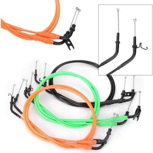 Motorcycle Throttle Cables Accelerator Lines Steel Wires For Kawasaki Z1000 2011 2012 2013 Pair