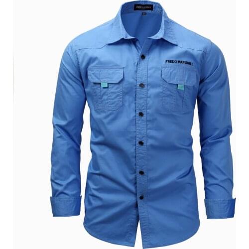 Mens Lapel Long Sleeve Cardigan Cotton Shirt Tops Male Outdoor Sports Climbing Military Training Tactical Shirts Large Size