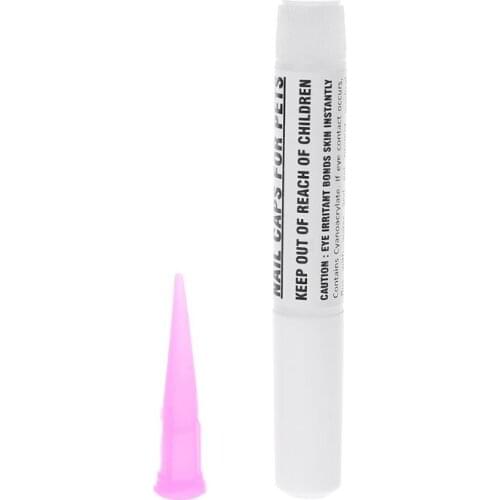 Pet Dog Cat Nail Covers Claw Paws Soft Gel Protector Adhesive Glue