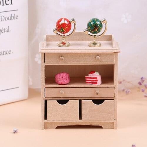 Childrens Toys 1;12 Mini Dollhouse Furniture Cabinet Set Miniature Living Room Doll Kids Pretend Play Toy Kids Home Accessories