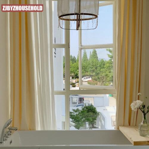 Nordic Minimalist Morandi Velvet Velvet Solid Color Living Room Bedroom Balcony French Window Curtain Finished High-end