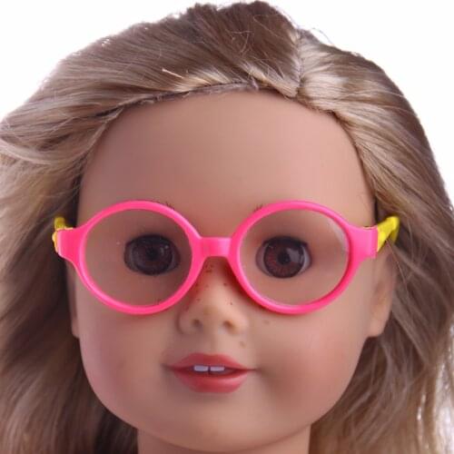 2017 new cool blue glasses suitable for 18 inch American dolls children gift/only sell glasses m72