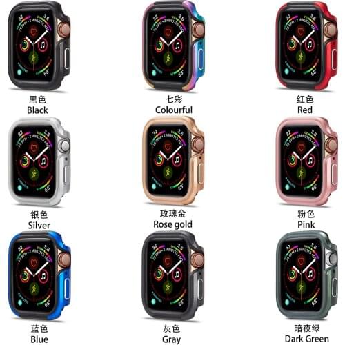 New Aluminum alloy case for Apple Watch 6 44mm 40mm case for iwatch series6 5 4 SE metal aluminum case +TPU case accessories