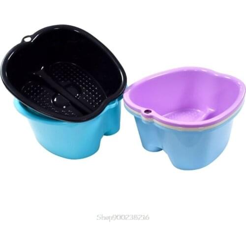 Plastic Large Foot Bath Spa Tub Basin Bucket for Soaking Feet Detox Pedicure Massage Portable S01 20 Dropship