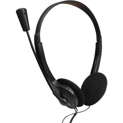 3.5mm Wired Over-Ear Headphone Stereo Headset with Microphone for PC Laptop Noise Reduction Microphone long-Term Wearing