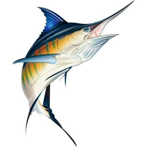 S50281# 13CM/15CM/17CM Personality PVC Decal Fish Waterproof Car Sticker on Motorcycle Laptop Decorative Accessories