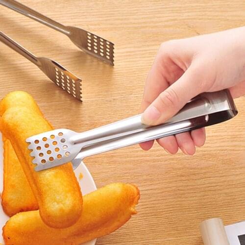 Stainless Steel Food Tongs Kitchen Utensils Buffet Cooking Tool Anti Heat Bread Clip Pastry Clamp Barbecue Kitchen Tongs Steel
