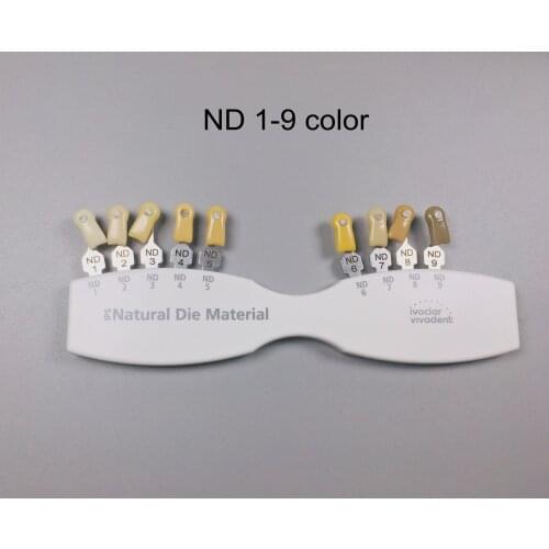 Dental ND1-9 Abutment Shade Guide for Porcelain Dentin Aesthetics Abutment