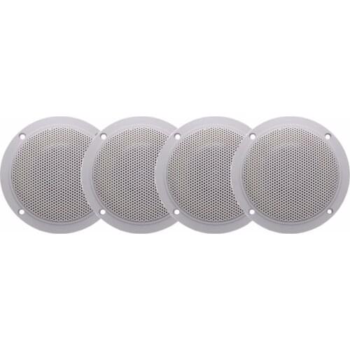 Herdio Marine Waterproof Speaker Motocycle Boat 320W 4" 2 Way White UTV RV Car Sauna Room SPA UV-Proof Music Speaker 2 pairs