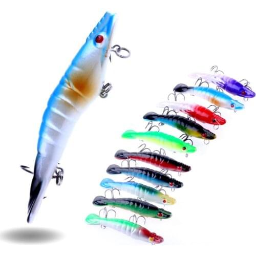 1PCS Minnow Shrimp Fishing Lure 8.5cm 8.3g Wobbler Hard Artificial Bait Sharp Carbon Hook Deep Diving Bass Pike Fishing Tackle