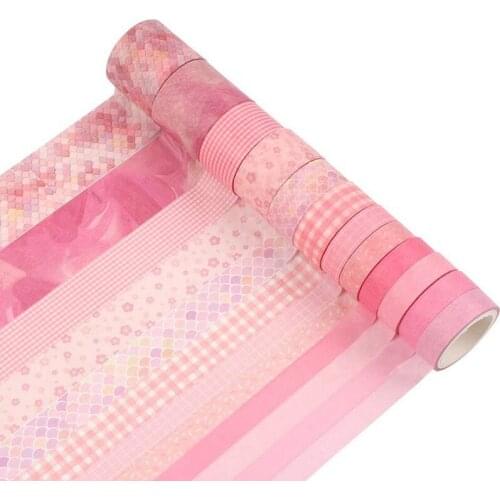 12 Rolls Decorative Masking Tape Assorted Pattern Craft Tapes Tape Sticky Paper Tape for DIY,Gift Wrapping,Scrapbooking
