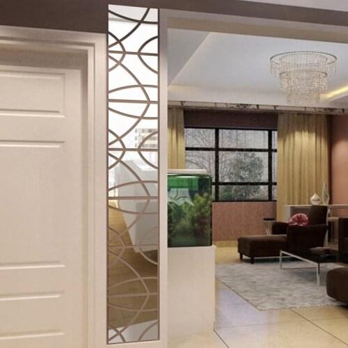 14 pcs acrylic mirror wall sticker removable DIY decal home vinyl mural decor high quality new designed home decor