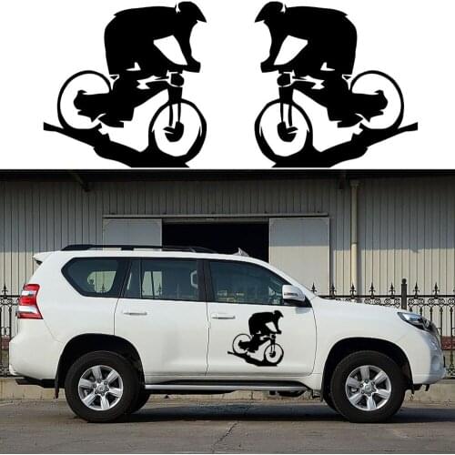 2x Mountain Biker Graphics (one for each side) Camper Van Graphics Motor Home Vinyl Graphics Kit Decals SUV Truck Car Stickers