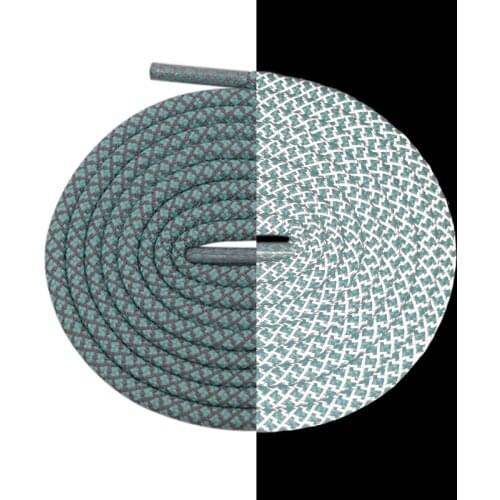 4.5MM Blue Purple Luxurious Elegant Color Reflective 3M Shoelace High Grade Glow Ropes In Dark Reflect Light Top Cord