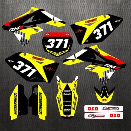 For SUZUKI RMZ250 RMZ-250 RM250Z 250RMZ 2006 2007 2008 2009 Free Customized GRAPHICS Personalised Stickers Motorcycle Deco Kits