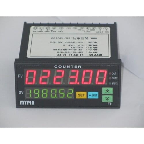 Digital Counter Mini Length Batch Meter 1 Preset Relay Output Count Meter Practical Length Meter 90-260V AC/DC hour meter
