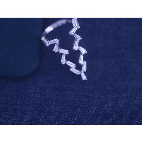 Designer Fashion 925 Sterling Silver Jewelry 3A Cubic Zirconia Party Ring