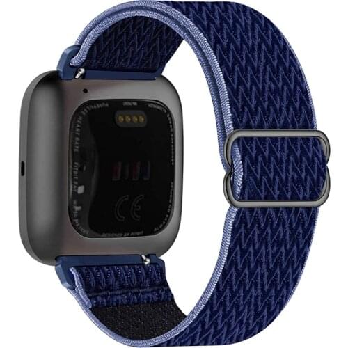 Elastic Nylon Strap for Fitbit Versa 2 Adjustable Band for Fitbit Versa Lite Adjustable smart watch bracelet replacement belt