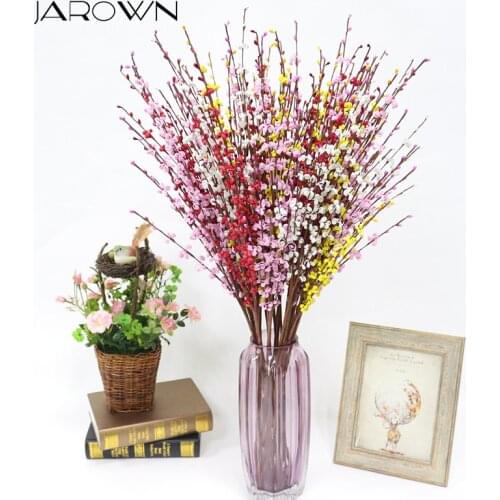 JAROWN Artificial Simulation Winter Jasmine Flowers PE Flower Material For Wedding Decoration Home Office Decor Flores