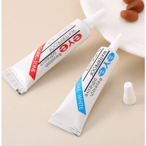 1 Pcs False Eyelash Glue Adhesive Strong Clear-white/Dark-black Waterproof Eyelash Adhesive Eye Makeup Tool TSLM2