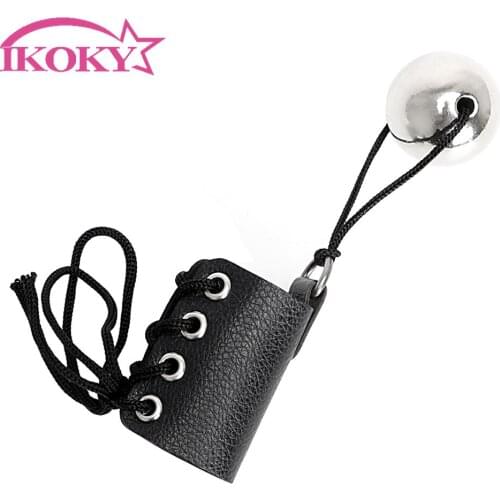 IKOKY Penis Enlarger Stretcher Growth by Weight with Heavy Metal Ball Cock Ring Enlargement Extender Sex Toys for Men Male