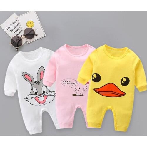 Baby Boys Rompers Newborn Baby Girls Clothes Long Sleeve Spring And Autumn One-piece Pajamas Underwear Baby Climbing Clothes
