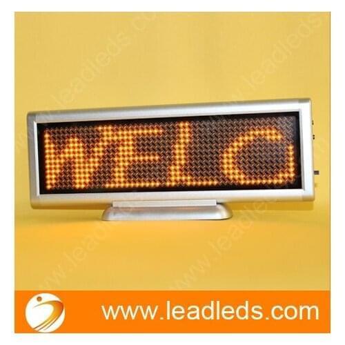 Indoor yellow programmable led display for your shop, car use12x48 Dots
