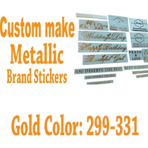 Metal brand stickers transfer Glue on patch Fashion DIY decoration