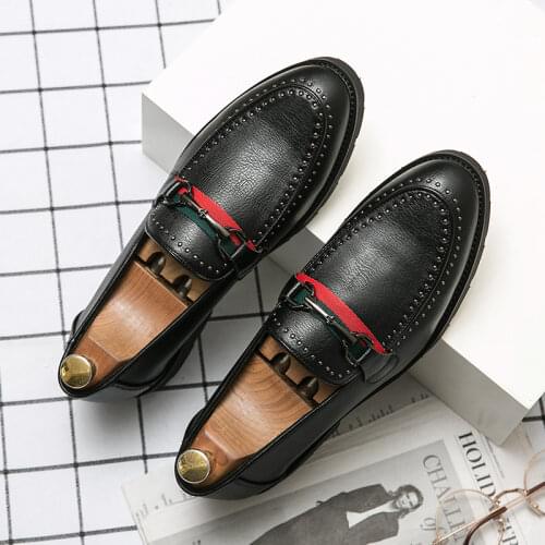 Men Casual Shoes Trend Shoes Summer Leather Men For Italian Luxury Casual Fashion Mens Piergitar Fur Loafers Mens Dress Man
