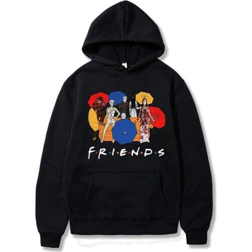 Men Hoodies Sweatshirts Horror Friends Tv Show Halloween Printed Long Sleeve Hoodies Tops