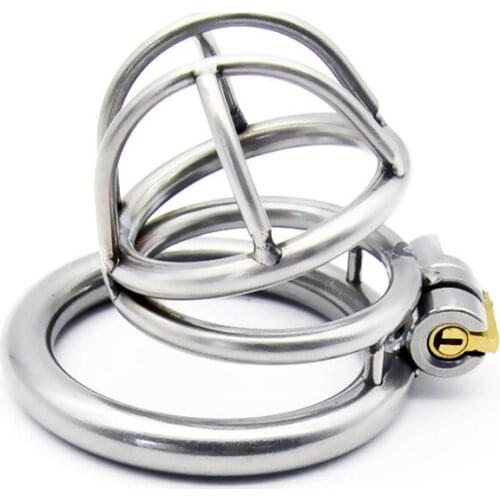 Manyjoy Lock Stainless Steel Male Chastity Device Belt Super Small Short Cage With Penis Ring Bondage Sex Toys For Male A231