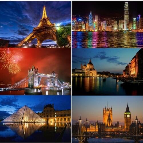 City night scene Diy Diamond Painting Embroidery Full Diamond Cross Stitch Needlework Set Rhinestone Crafts Home Painting Wall
