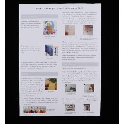 Cross Stitch Kits Pre-Printed Garden Cottage Embroidery Needlepoint Handicrafts