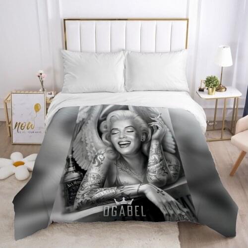 Skull Woman lady Duvet cover Quilt/Blanket/Comfortable Case 140x200 240x220 240x260 Queen King Single Bedding for Home ash