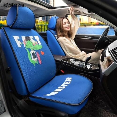 Seat Cover Full Pack Set Four Seasons For 5-Seater Mat Cartoon Car Pad Universal Seat Cushion CD50 Q01