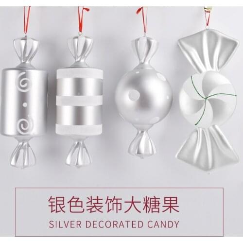 Festive decoration supplies silver 40CM candy pendants wedding shooting stage props hotel scene decoration pendant