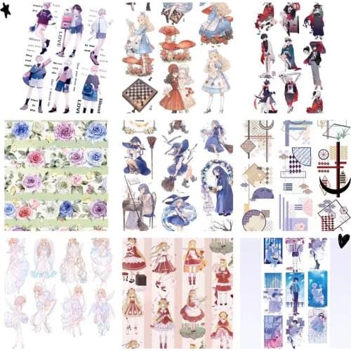 Lovely Fairy Collection4 PET Tape for Card Making Bullet Journal DIY Scrapbooking Decorative Sticker