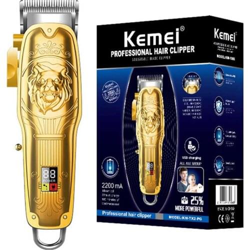 Original kemei professional electric men hair clipper rechargeable hair trimmer beard cordless haircut machine barber set