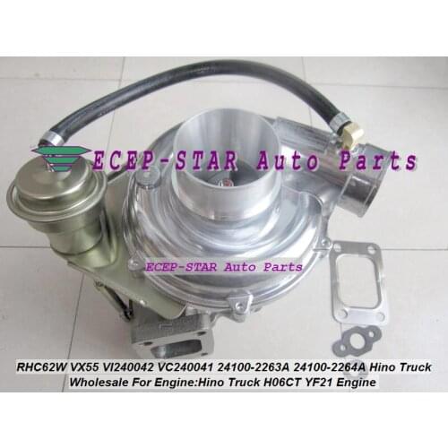 RHC62W VX55 VI240042 VC240041 241002263A 24100-2263A 24100-2264A 24100 2264A Turbo Turbocharger For Hino Truck H06CT YF21 Engine