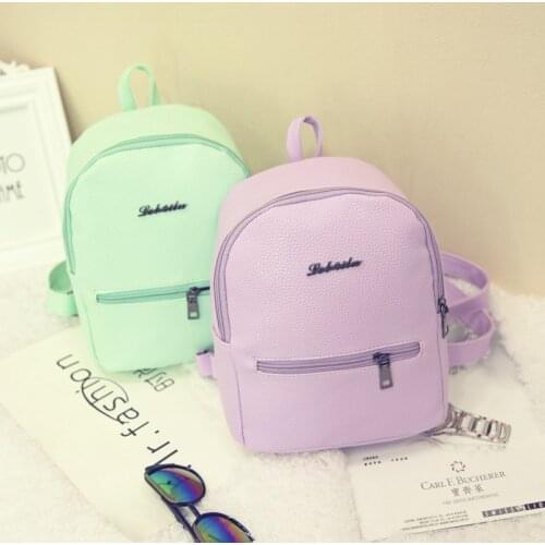 New Trend Female Backpack Summer Small Women Backpack Candy Color Student Shoulder Bags Female Teenager Girls Cute School Bags