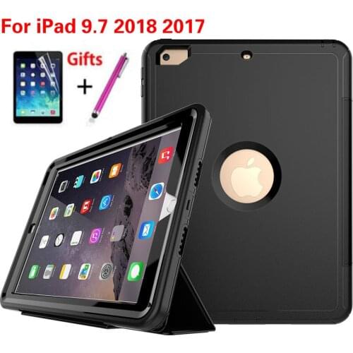 Amor Heavy Duty Case for Apple New IPad 9.7 2018 2017 A1822 A1893 Shockproof Kids Safe Smart Cover with Auto Wake/Sleep Function