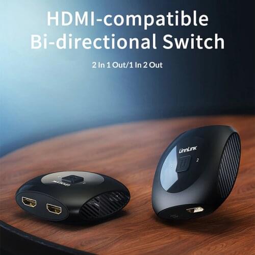 Unnlink 4K 30Hz Switch HDMI-compatible Bi-directional Switcher 1x2/2x1 Splitter for huawei PS4 pro TV mi box3 Computer Laptop