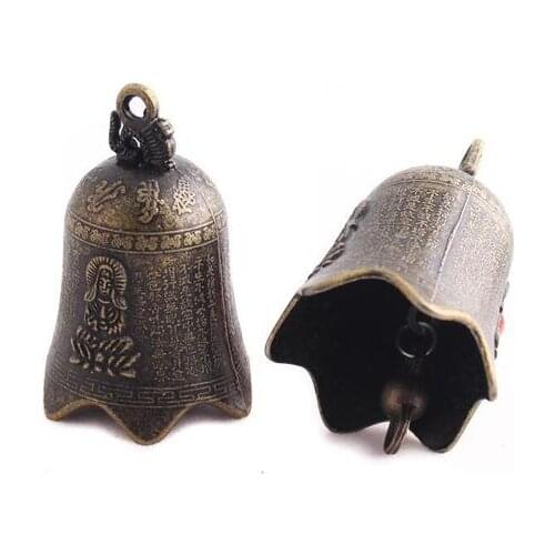 1pcs Vintage Bronze Alloy Wind Bell Charms Craft Outdoor Garden Hanging Decor